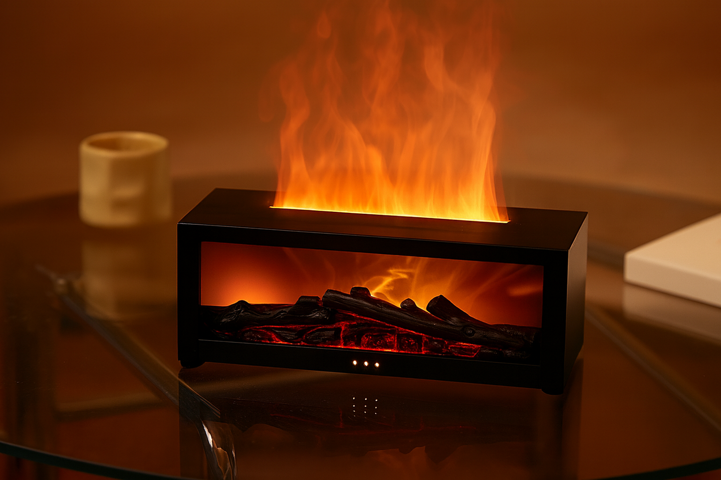 NordicFlare Relax Bundle – LED Flame Diffuser + Aromaoil