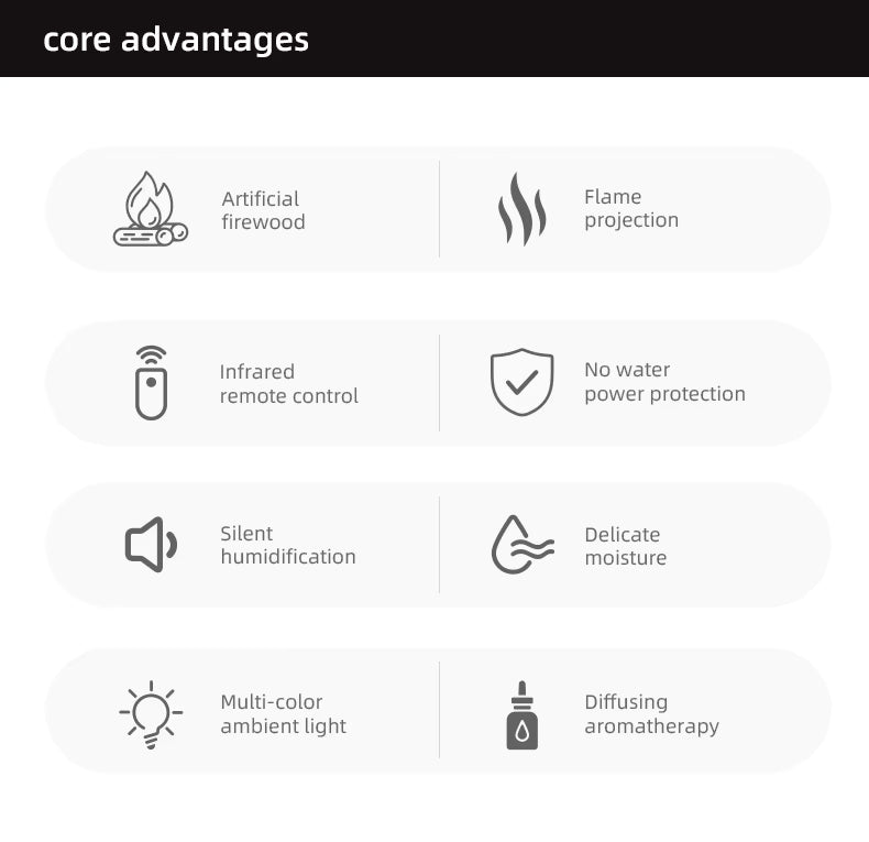 LED Fireplace Aroma Diffuser